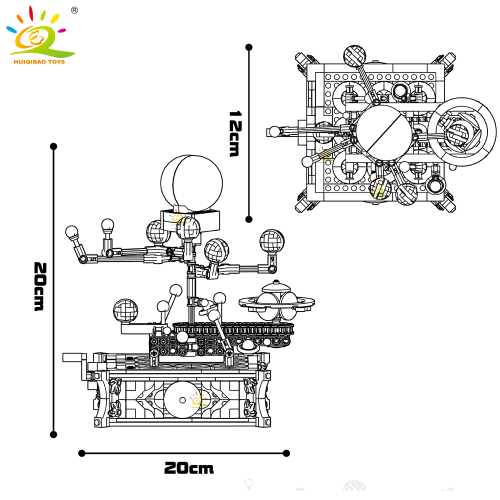 HUIQIBAO MOC Space Solar syste - Solar System Orrery review and price