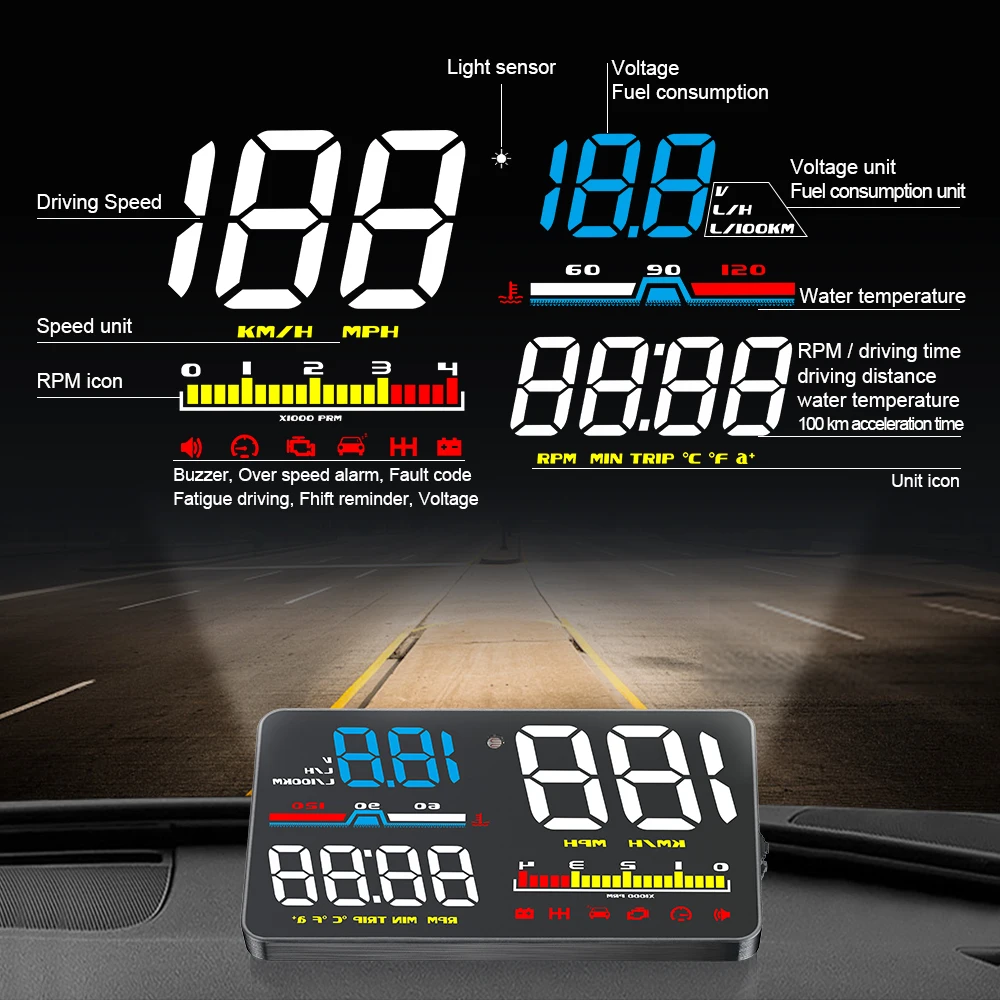 D5000 Digital OBD2 Car Windshi - Anemometer Wind Speed review and price