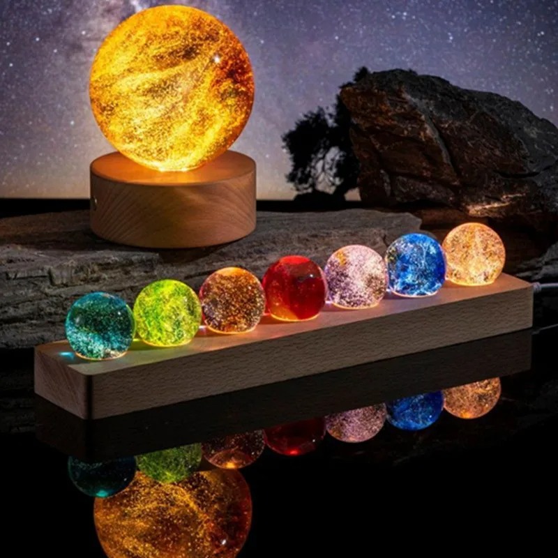 4/6/8cm Fantasy Colorful Glass - Solar System Orrery review and price