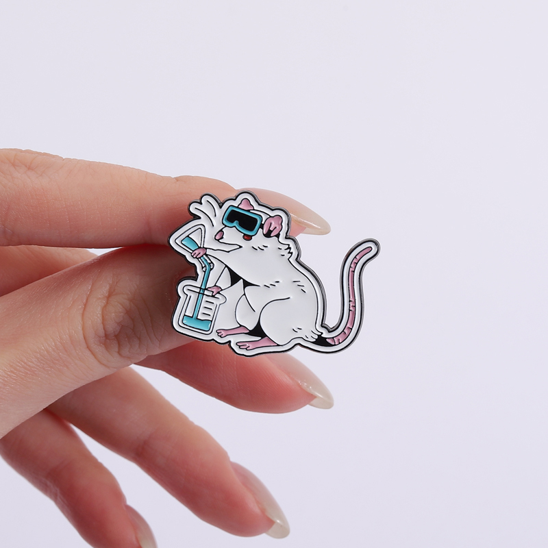 Cartoon Lab Rat Enamel Pins Sc - Science Buddies review and price
