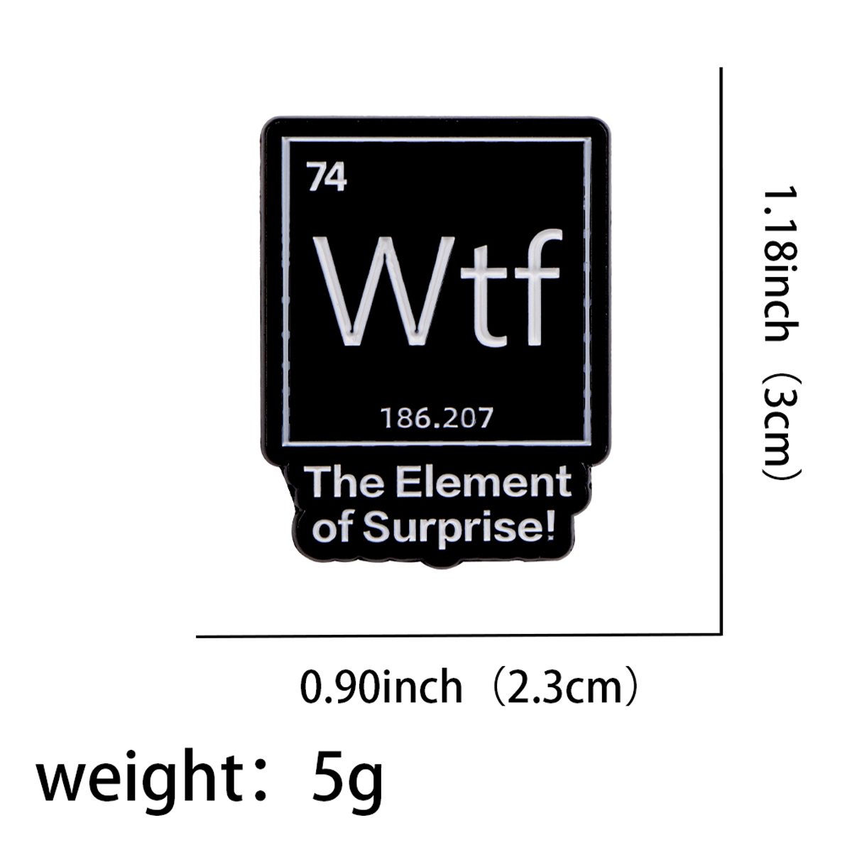 Chemical Element 74 Enamel Pin - Science Bob review and price